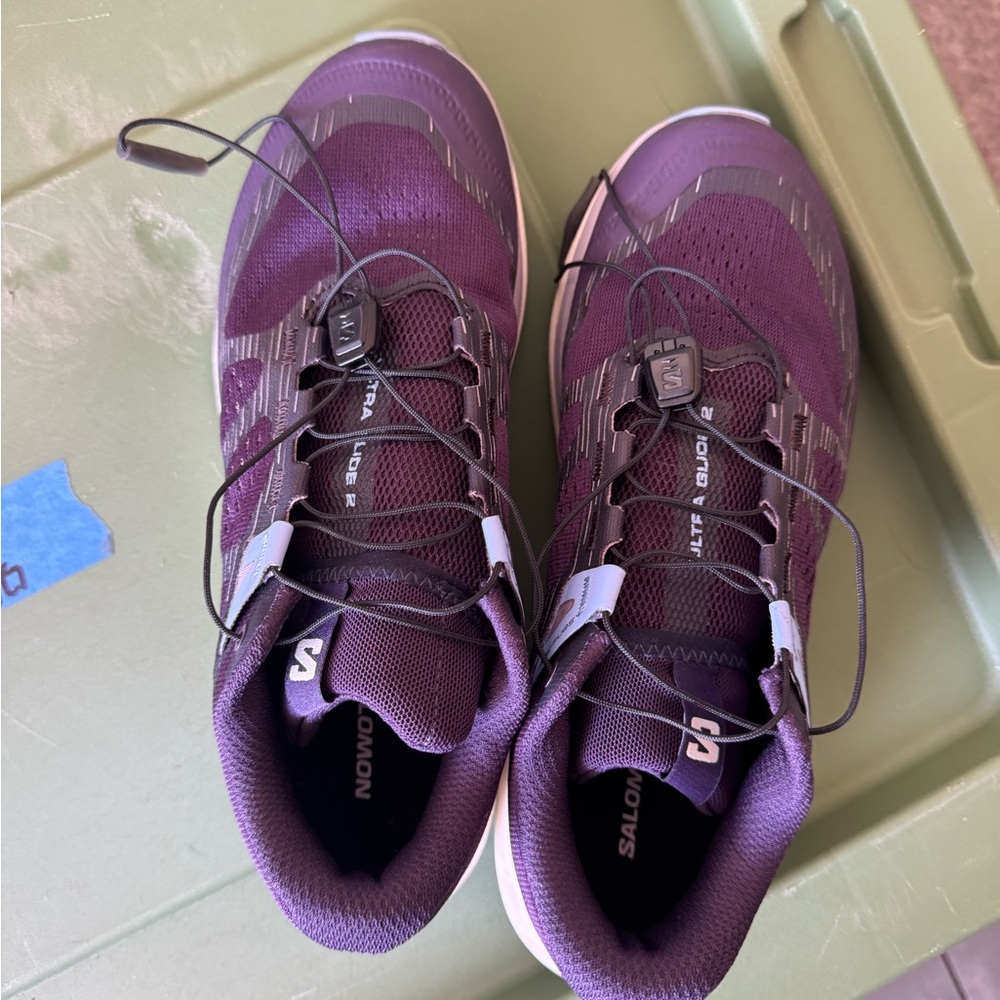 Salomon Purple and Light Blue Athletic Shoes